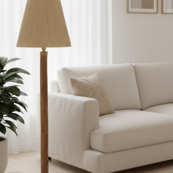 Arbor Glow Teak  Floor Lamp