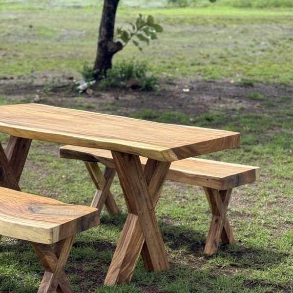 Solid Wood Dinning Table set (6x3feet) with bench