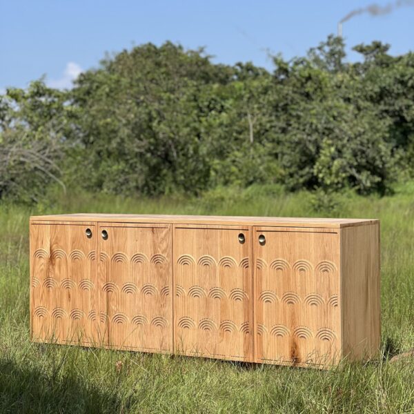 Oak ArchCarve Console