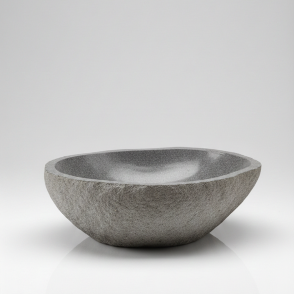 Round River Stone Countertop Basin
