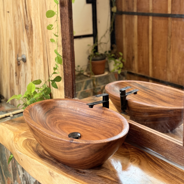Solid Wood Bowl Wash Basin