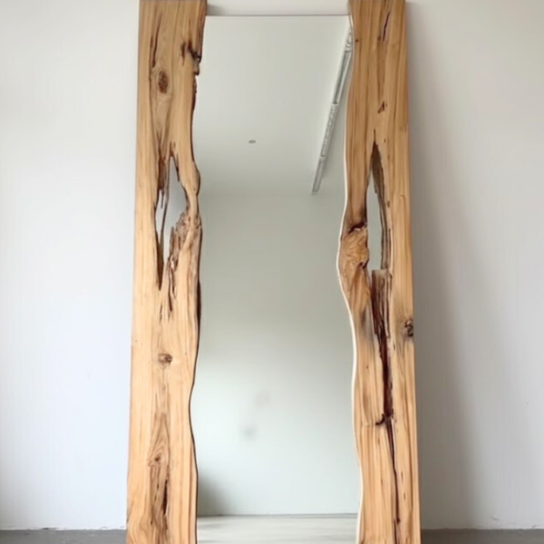 Twin Slab Live Edge Mirror