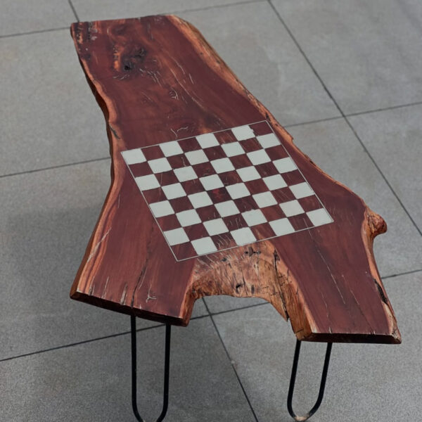 Live-Edge Chess  Coffee Table