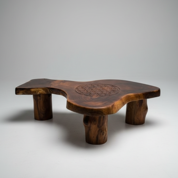 Unshaped Carved  Center Table