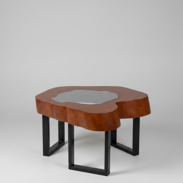 Unshaped Lagoon  Glass-Inlay Coffee  Table