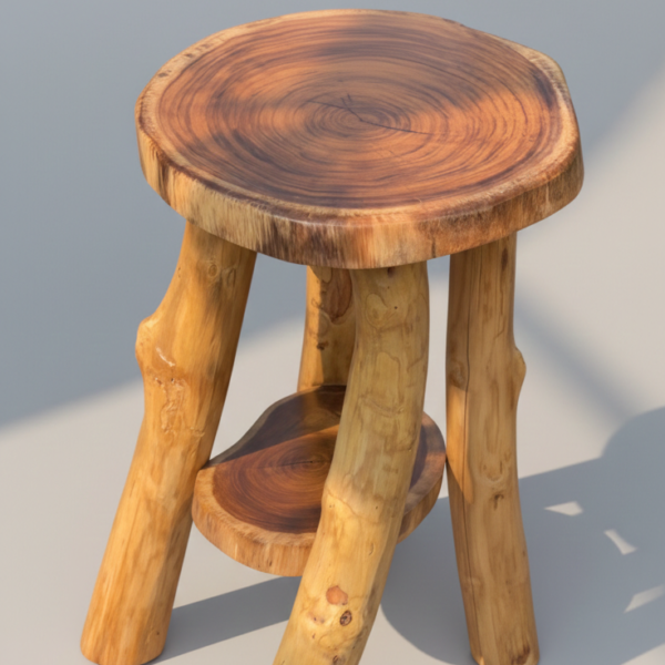 TimberRoot Solid Wood Stool
