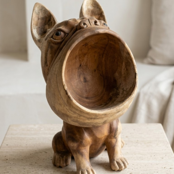 Wooden Dog Organiser Bowl B
