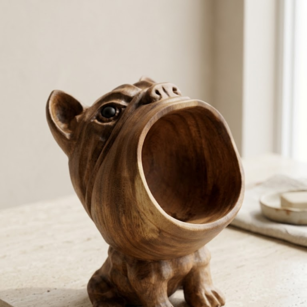 Wooden Dog Organiser Bowl