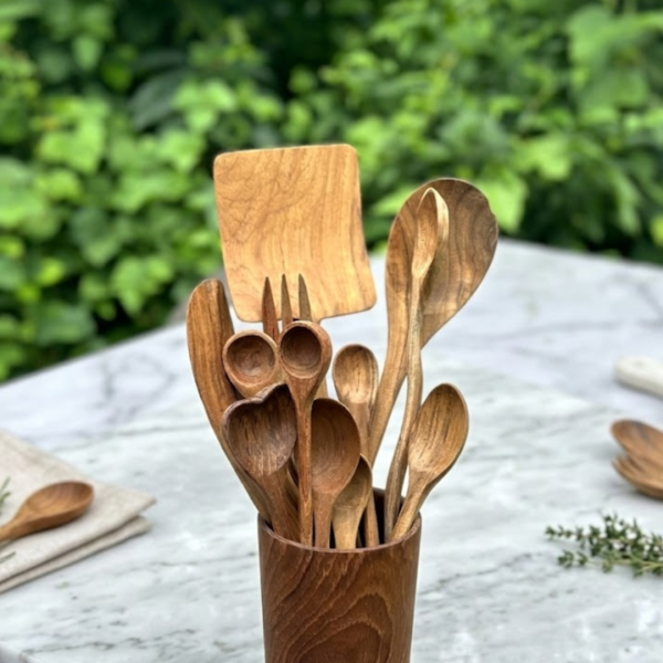 Wooden 12pc utensils set