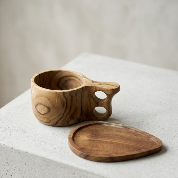 Wooden Cup&Saucer