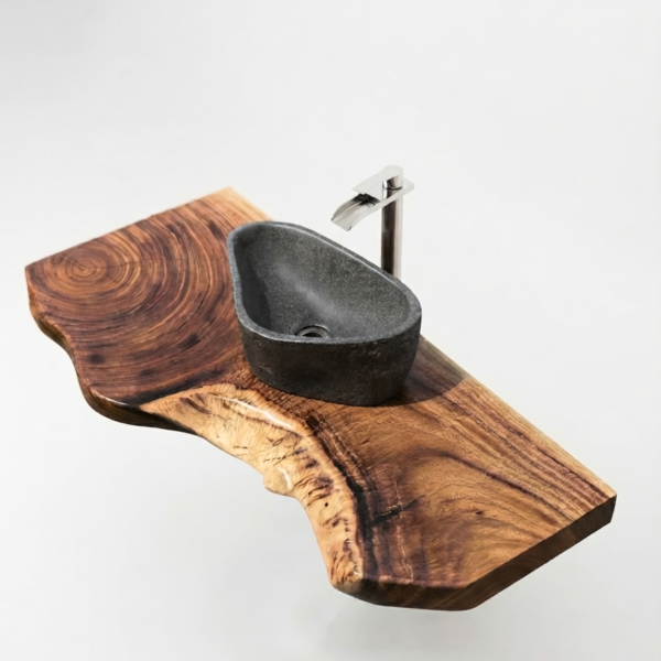 Natural Stone Basin Live Edge Countertop
